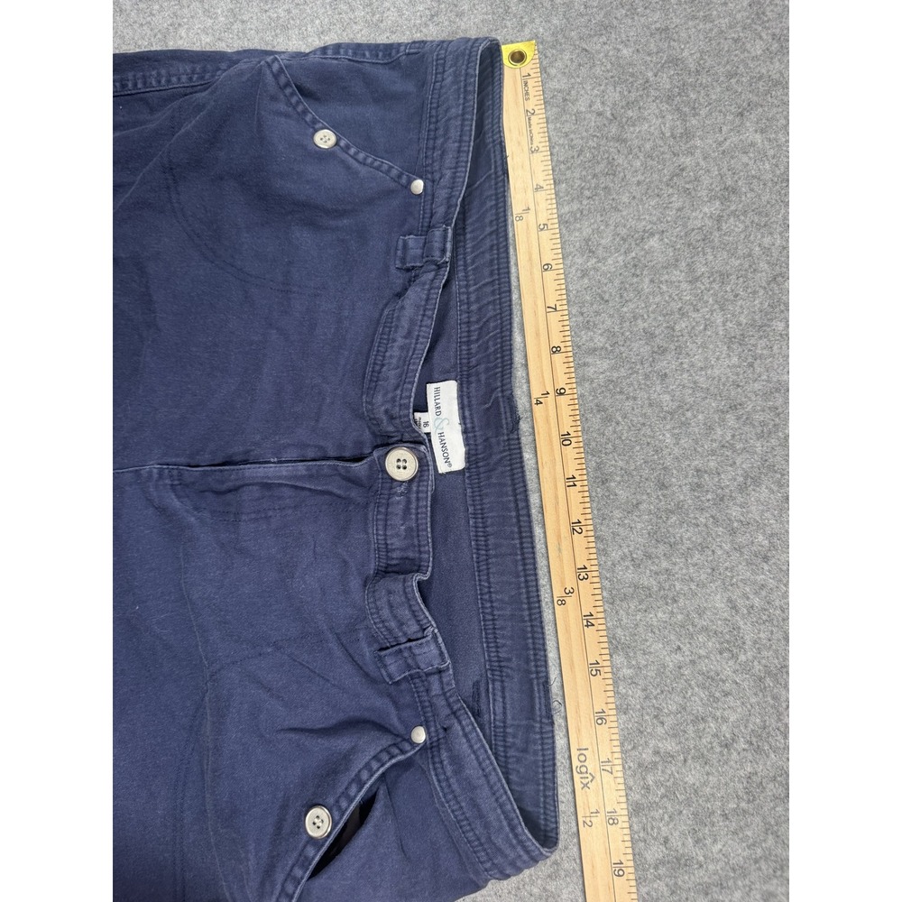 Hillard & Hanson Capri Pants 16 Navy Blue Stretch Cotton Blend - Picture 7 of 9